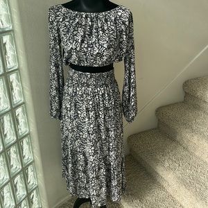 Two Piece Shirt and Crop top set.